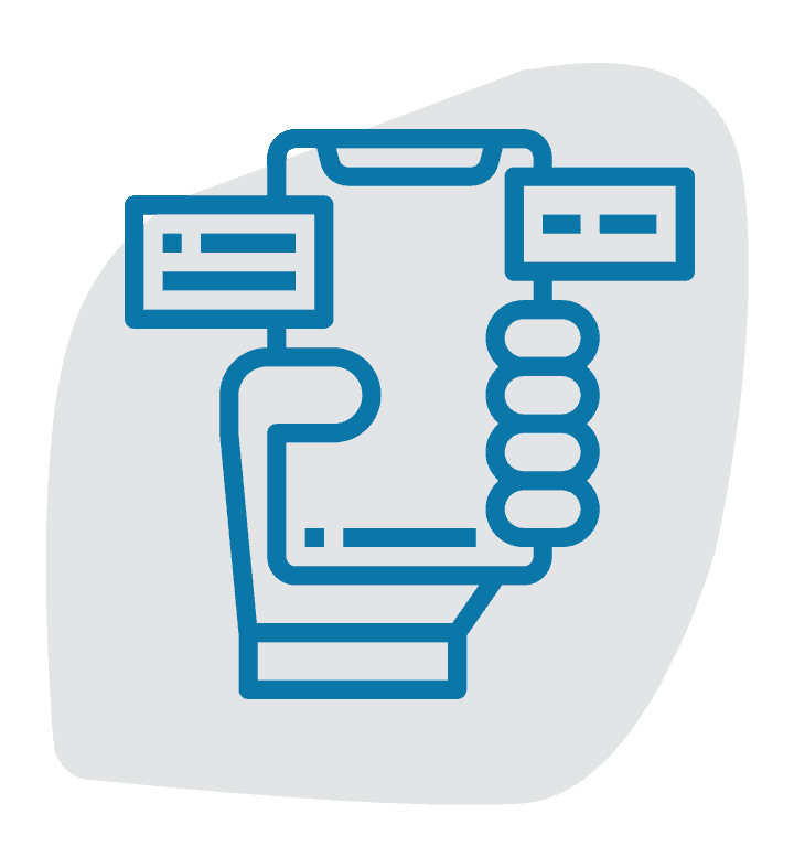 Stiliserad bild som beskriver applikationsutveckling